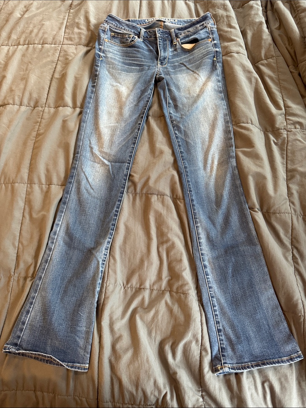 American Apparel Light Wash Flare Jeans